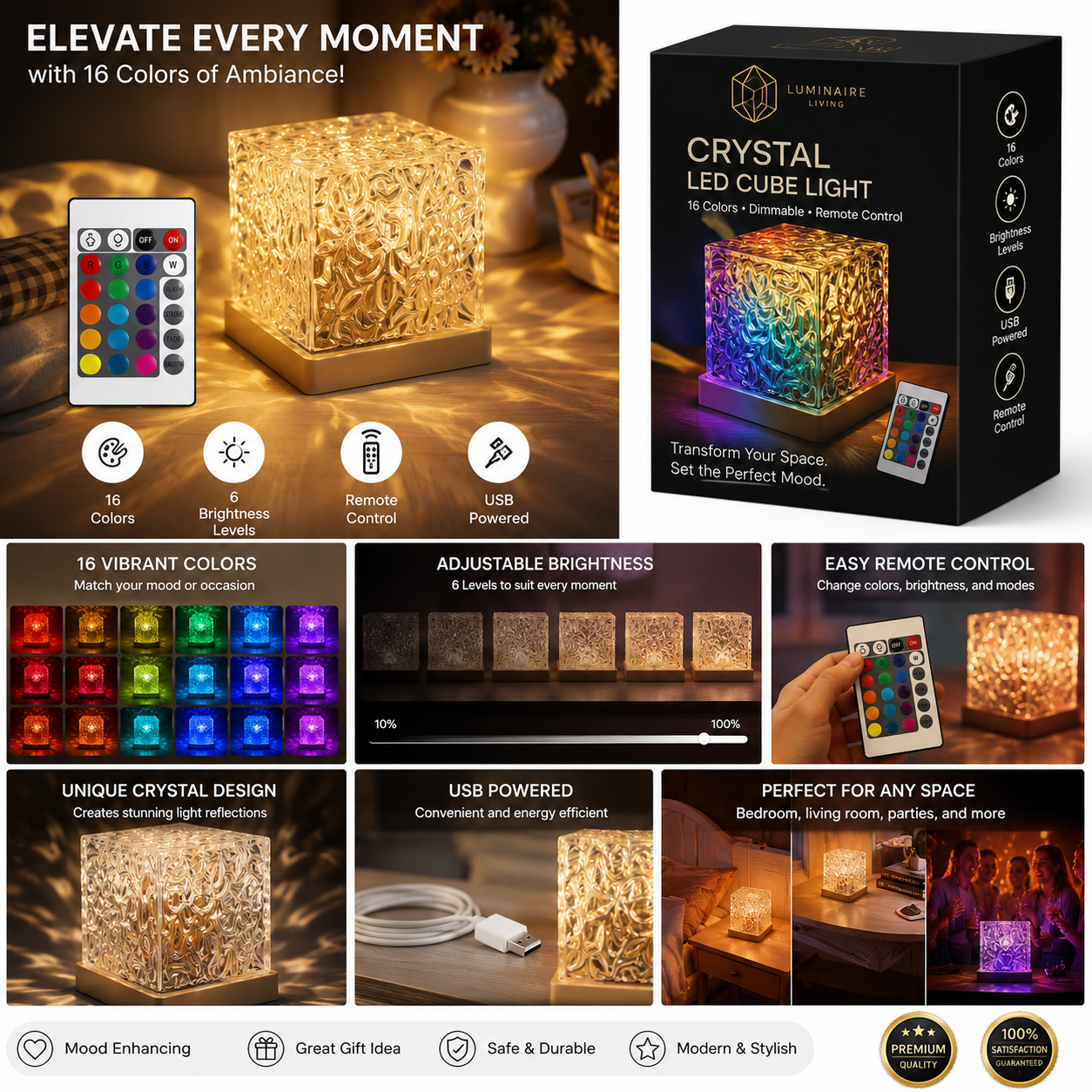 Pastel Pulse™ Aurora Crystal Lamp (Ambient Light)