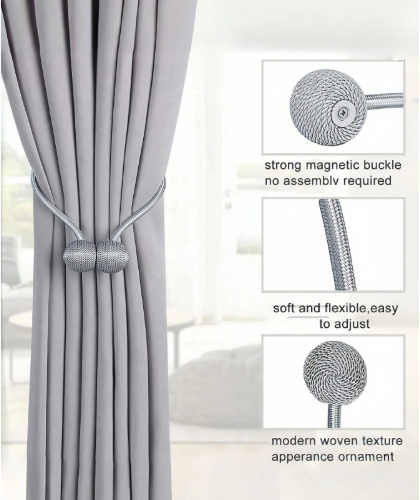 Pastel Pulse™ Magnetic Curtain Tiebacks