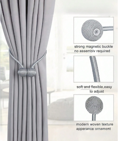 Pastel Pulse™ Magnetic Curtain Tiebacks
