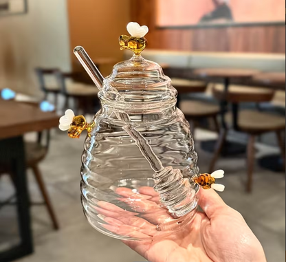 Pastel Pulse™ Hive Glass Honey Jar