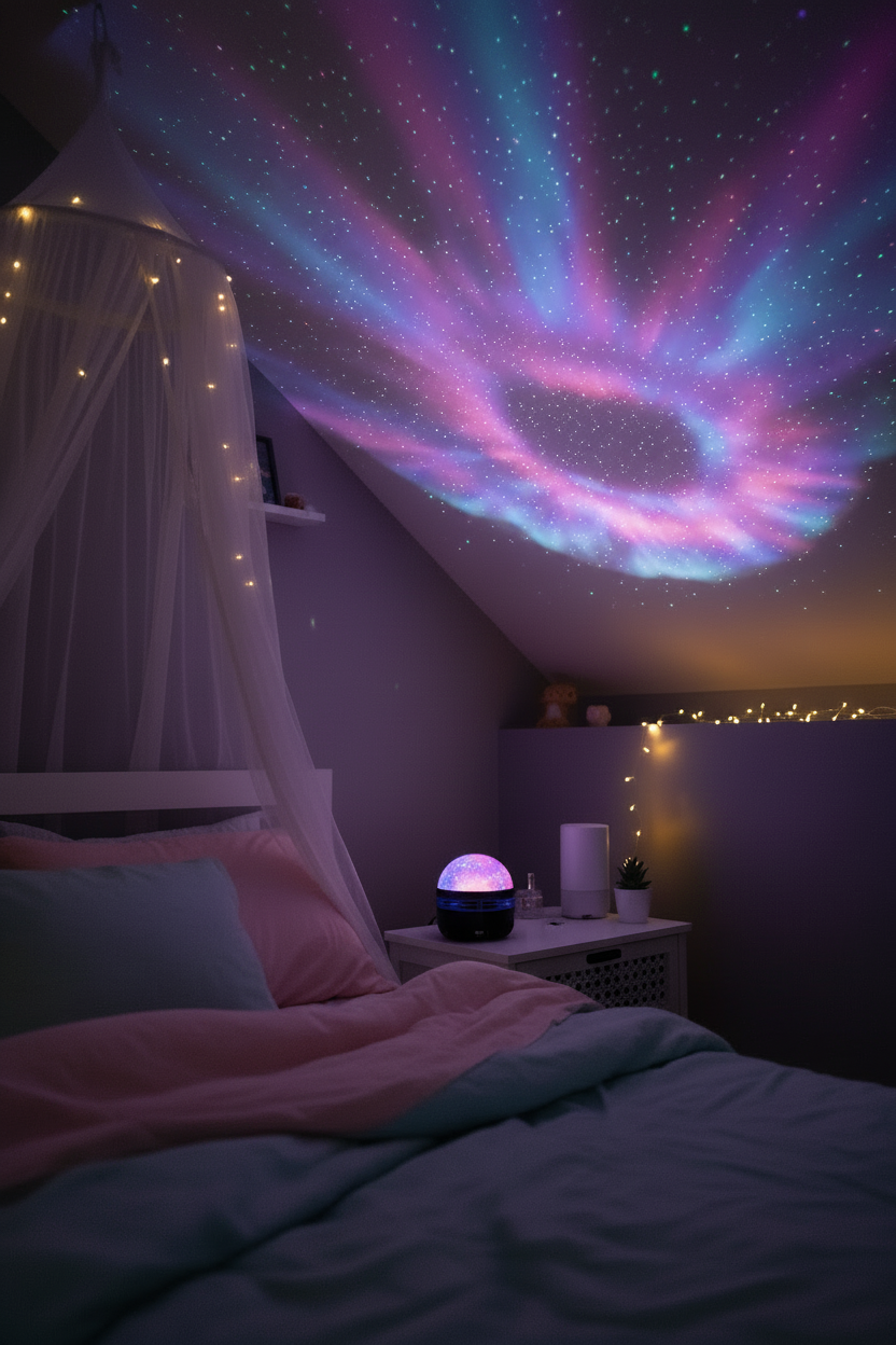 Realistic Aurora Projection Light