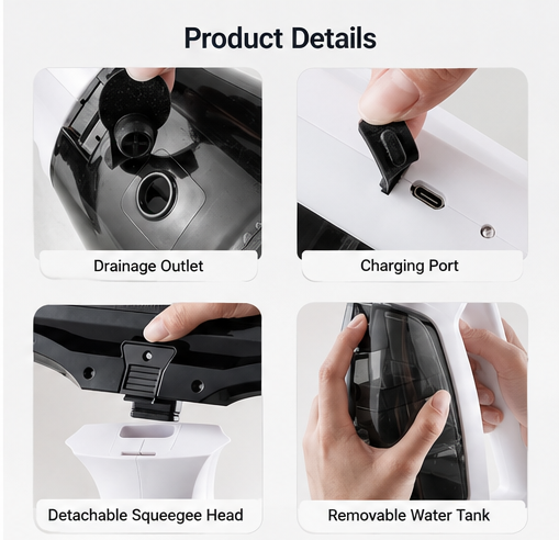 Pastel Pulse™ ClearView – Cordless Window Vacuum